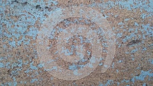 OLD BLUE AND YELLOW CRACK CEMENT WALL TEXTURE SURFACE BACKGROUND