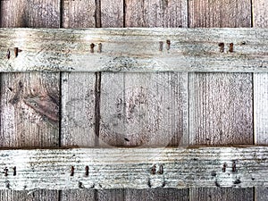 Old boards with rusty nails