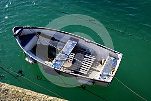 Boat in St Ives Bay, Cornwall