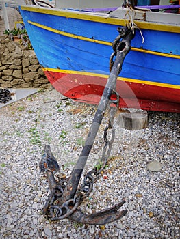 Old boat anchor