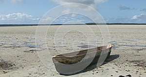 Old Boat at beach Kenya Africa