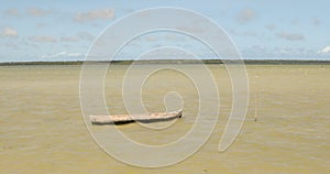 Old boat at beach Kenya Africa