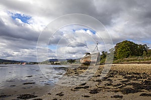 Old Boat of Caol on Loch Linnhe in Scotland