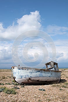 Old Boat at Dungeness, Kent, England.