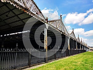 Old boat hangars in Antwerp, Belgium.