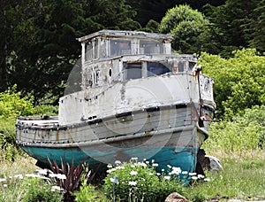 Old Boat on land