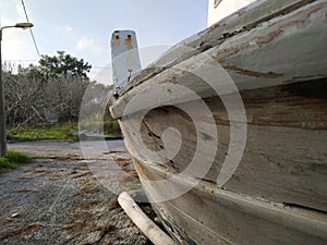 Old boat in Samos island