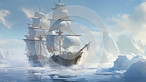 Frozen Ocean: A Rococo Sailing Ship Game On Ice photo