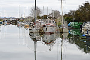 Old Boats In A Marina