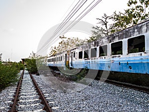 Old bogey of retired train