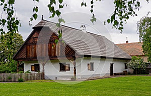 Old Bohemian cottage in the open-air museum in Prerov nad Labem, Czech Republic