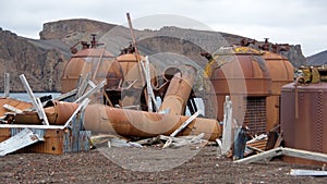 Old boilers in Antarctica