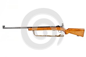 Old bolt action rifle isolated