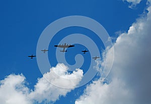 Old bomber and fighter planes