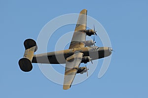 Old bomber in flight