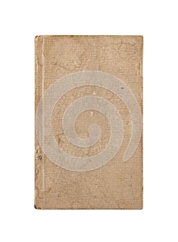 Old book cover isolated on white background