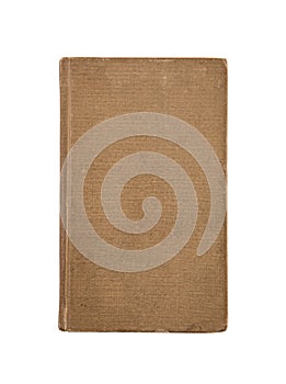 Old book cover isolated on white background