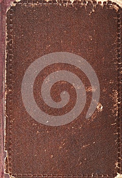 Old book cover texture, brown leather and paper