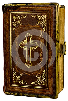 Old book with a cross