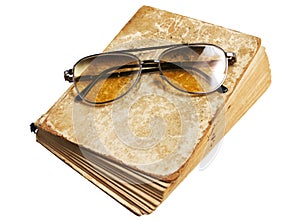 Old book and glasses