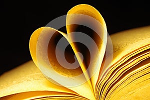 Old book and heart