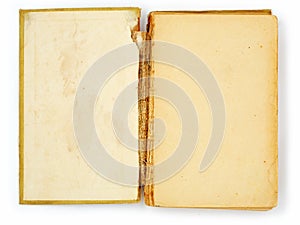 Old book on white