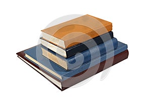 Old books isolated on white