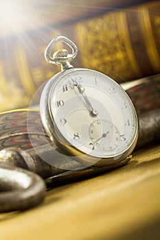 Old books and old clocks