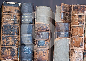 Old books, original old books with worn book covers