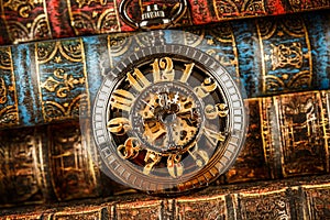 Old Books and Vintage pocket watch