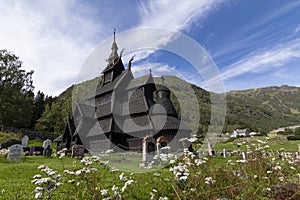 Old Borgund Stave Church in Laerdal, Norway