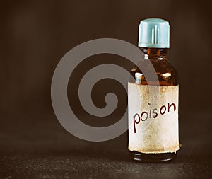 Old bottle with poison