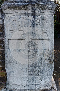 Old Boundary stone in London, UK