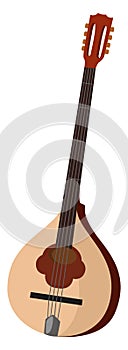 Old bouzouki,illustration,vector