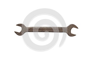 Old box wrenches isolated on white background. Clipping path