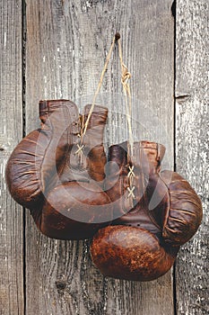 Old boxing gloves