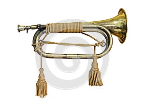 Old brass bugle