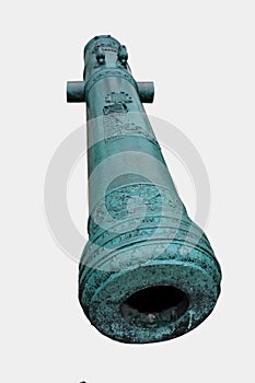 Old brass cannon