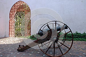 Old brass cannon in Morocco