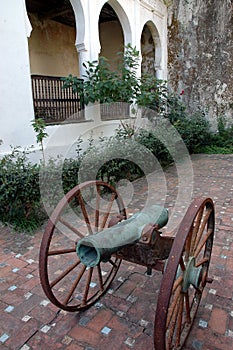 Old brass cannon in Morocco