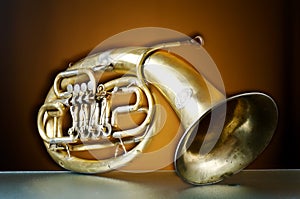 An old brass instrument