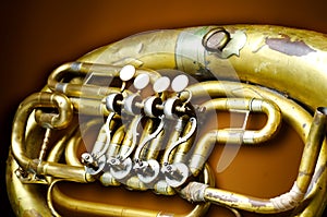 An old brass instrument