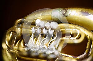 An old brass instrument