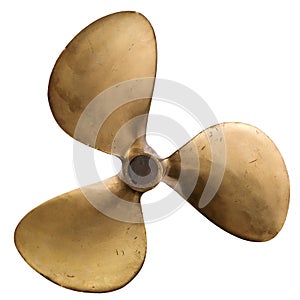 Old brass propeller