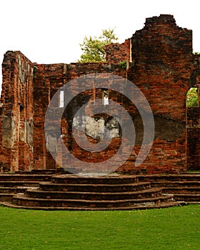 Old Brick Architecture Wichayen House Official Residence Lopburi Provide thailand
