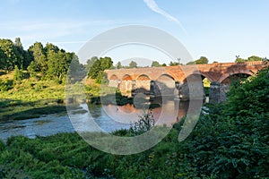 The Old Brick Bridge across the Venta river