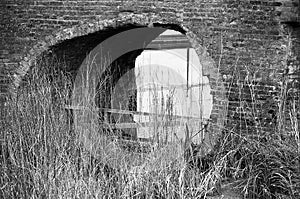 Old Brick Bridge Over Water - Ilford FP4 Plus B&W Film photo