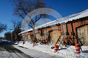 Old Brick Building in Danger of Collapse photo