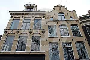 old brick buildings at singel - amsterdam - netherlands