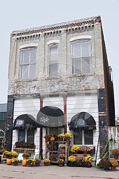 Old brick business building